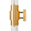 Lampa ścienna kinkiet złoty tuba z ryflowanego szkła 46cm minimalistyczny klasyczny GLOW ST-DW7790 Step Into Design